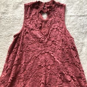 Dark coral tank with open chest